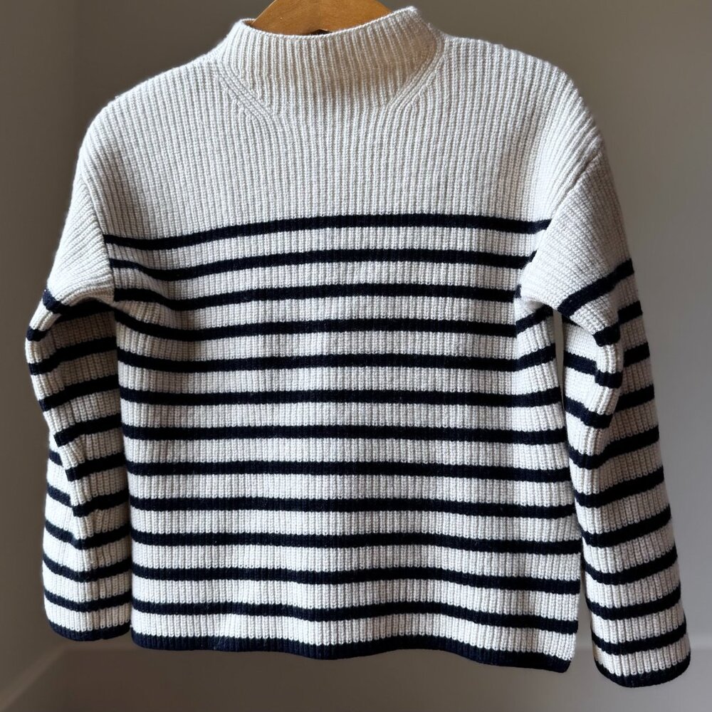 Rails Claudia Stripe Sweater Medium Mock Neck Rib… - image 1